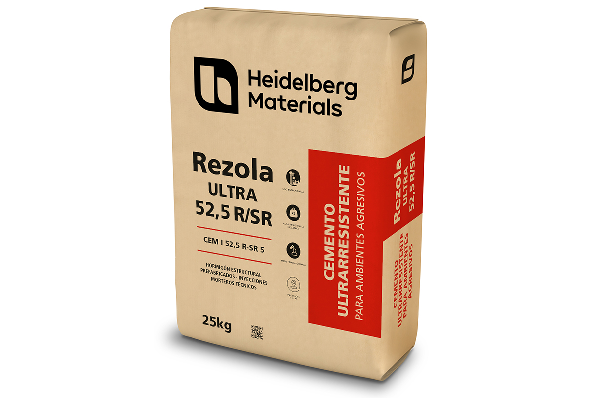 Saco cemento ultraresistente CEM I 52,5 R-SR